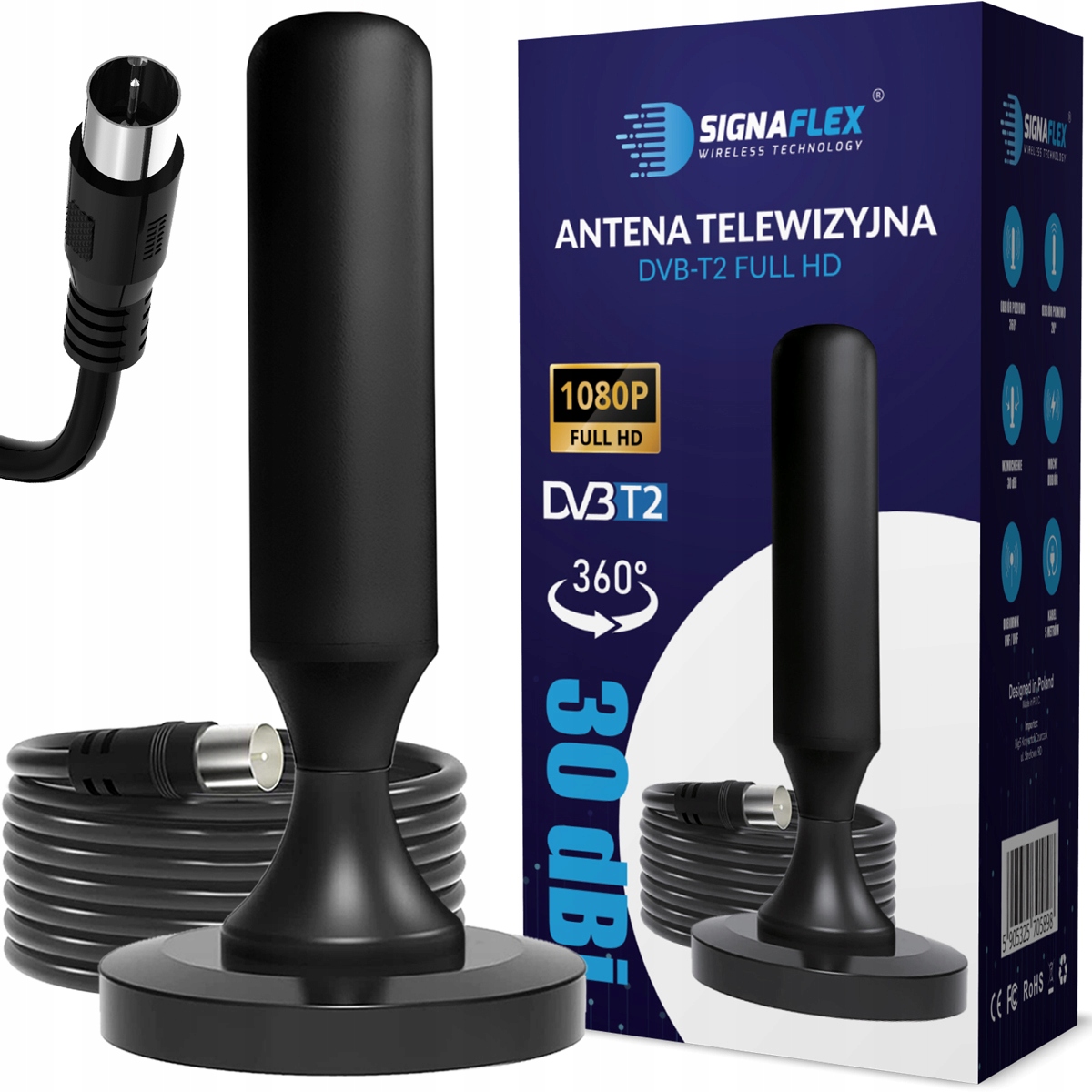 Interná anténa SIGNAFLEX DVBT2 ANTENNA